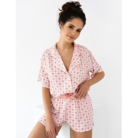 Пижама с шортами из викозы Sensis PENELOPA, Цвет: розовый, Размеры: S