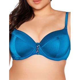 Бюстгальтер пляжный на поролоне Ava SK13 U azure, Цвет: сапфир, Размеры: 90D