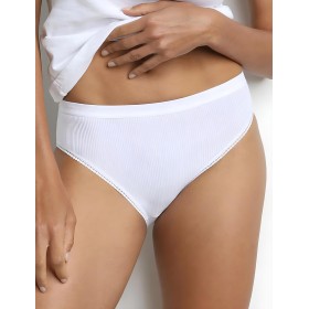 Набор хлопковых трусов Dim PUR COTON 3472 белый - 2 штуки, Цвет: белый, Размеры: S/M