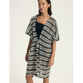 Халат пляжный Esotiq FELICITA 43134, Цвет: черный+шампань, Размеры: L/XL