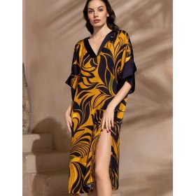 Свободная туника из шёлка Mia-Amore MARCELA 4549, Цвет: мультицвет, Размеры: 4XL/5XL