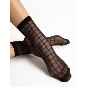 Тонкие носки в клетку Fiore 1116/G GRID 20 den, Цвет: черный, Размеры: UN