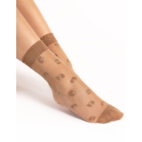 Тонкие носки с узором Fiore 1147/G POP IN 15 den, Цвет: светло-бежевый, Размеры: UN