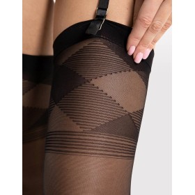 Чулки под пояс Fiore 4105/O LOSAGNE 20 den, Цвет: черный, Размеры: 2