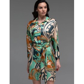 Рубашка-халат из шёлка с вискозой Mia-Amore CAPRI 4563, Цвет: мультицвет, Размеры: 2XL/3XL