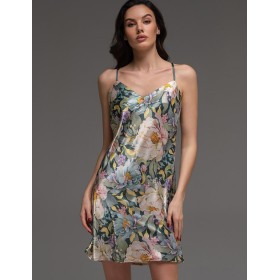 Шёлковая сорочка с цветами Mia-Amore EVANGELINA 4571, Цвет: мультицвет, Размеры: 3XL