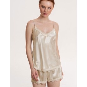 Атласный комплект с шортами Mia-Mella JULIA CHARME 8732 айвори, Цвет: айвори, Размеры: L