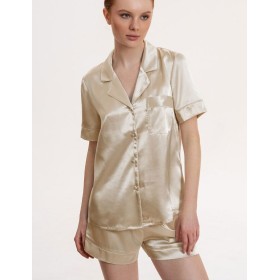 Атласный комплект с шортами Mia-Mella JULIA CHARME 8738 айвори, Цвет: айвори, Размеры: S