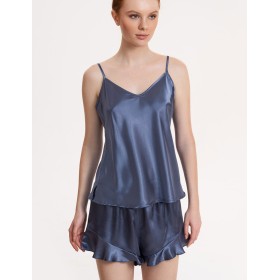 Атласная пижама с рюшами Mia-Mella JULIA CHARME 8754 дельфин, Цвет: дельфин, Размеры: S