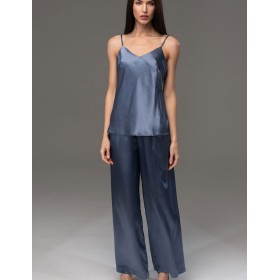 Атласный комплект топ и брюки Mia-Mella JULIA CHARME 8755 дельфин, Цвет: дельфин, Размеры: S