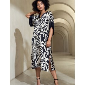 Туника из смесового шёлка Mia-Amore MALENA 4144, Цвет: черный, Размеры: 4XL/5XL