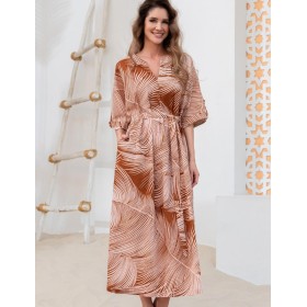 Туника из хлопка со льном Mia-Amore PASADENA 5543, Цвет: карамельный, Размеры: 2XL/3XL