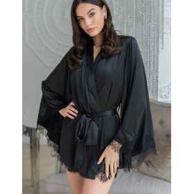 Комплект-тройка из натурального шелка Mia-Amore WINDSOR 3885 черный, Цвет: черный, Размеры: 2XL