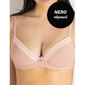 Бюстгальтер балконет с поролоном Sielei DARLING 1882 nero, Цвет: nero (черный), Размеры: 95B