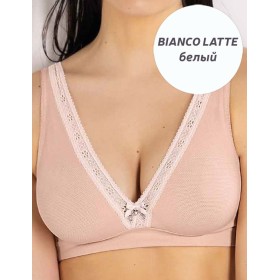 Бюстгальтер бралетт без косточек Sielei DARLING 1886 bianco latte, Цвет: bianco latte (белый), Размеры: 80B