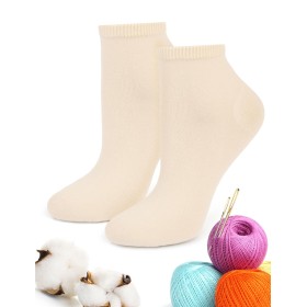 Носочки хлопковые укороченные Marilyn FORTE 58 B экрю, Цвет: экрю, Размеры: 36/40