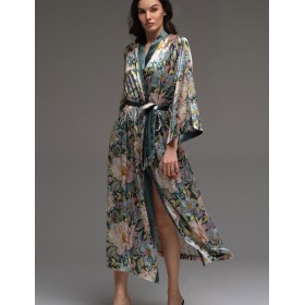 Длинный шёлковый халат Mia-Amore EVANGELINA 4579, Цвет: мультицвет, Размеры: 2XL/3XL