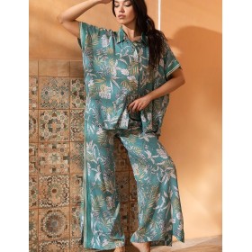 Брючный комплект из тканой вискозы Mia-Amore IMANY 5496, Цвет: мятный, Размеры: 3XL