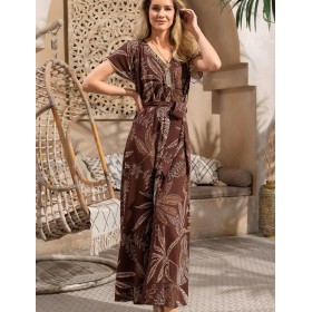 Длинное платье-халат Mia-Amore KILIMANJARO 5329, Цвет: шоколадный, Размеры: 2XL