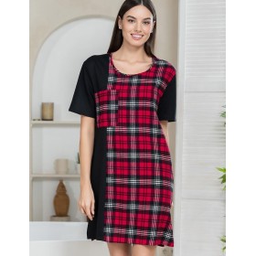 Домашняя туника из фланели Mia-Amore Mr&Mrs SMITH 5101 красно-черный, Цвет: красно-черный, Размеры: 3XL