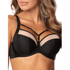 Мягкий бюстгальтер с подкроем Orhideja 103-000 черный-пион, Цвет: черный-пион, Размеры: 95E
