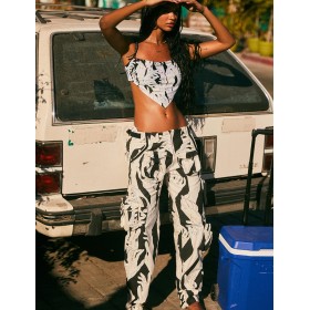 Пляжные брюки с карманами Agua Bendita 13195 LISINA GLEAM, Цвет: белый, Размеры: M