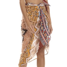 Пляжное парео Agua Bendita 8487 MARINE KEZIA, Цвет: коричневый, Размеры: UN