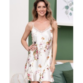 Короткая сорочка из шёлка Mia-Amore VIKKI 4621, Цвет: молочный, Размеры: XL