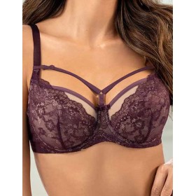 Бюстгальтер мягкий кружевной Orhideja 125-438 виноградный/нюд, Цвет: виноградный/нюд, Размеры: 105C