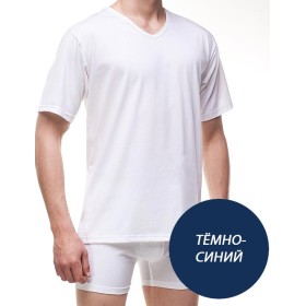 Футболка мужская Cornette 201 AUTHENTIC AU NEW темно-синий, Цвет: темно-синий, Размеры: L