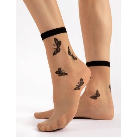 Носки женские Fiore 1166/G SUMMER 15 den телесный/чёрный, Цвет: телесный/чёрный, Размеры: UN