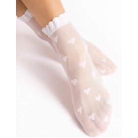 Полупрозрачные носки Fiore 1189/G KOKORO 20 den белый, Цвет: белый, Размеры: UN