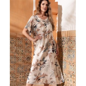 Домашнее платье Mia-Amore IVIAN 5428, Цвет: пудра, Размеры: 2XL