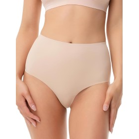 Высокие трусы бразилиана Julimex AMBER BRASIL MAXI бежевый, Цвет: бежевый, Размеры: S