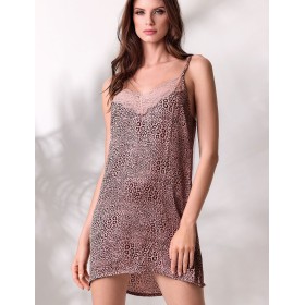 Сорочка атласная Lormar MADAGASCAR 632563CO terracotta, Цвет: terracotta (кофе), Размеры: XL