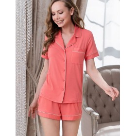 Пижама из трикотажной вискозы Mia-Amore MARIA 1725 коралл, Цвет: коралл, Размеры: M