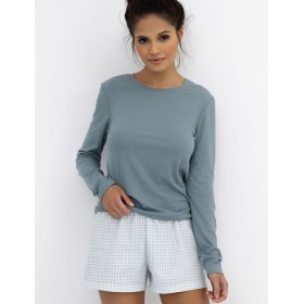 Женская пижама с шортами Sensis KAITLYN, Цвет: голубой, Размеры: M