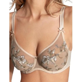 Мягкий бюстгальтер с вышивкой Empreinte 07218 LAUREN старинное золото, Цвет: старинное золото, Размеры: 75D