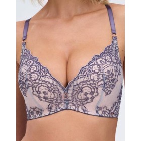 Бюстгальтер пуш-ап без косточек Alles BAROQUE ULTRA super P-UP, Цвет: голубой, Размеры: 70B