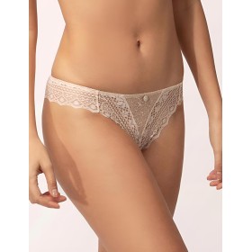 Кружевные стринги Empreinte 01151 CASSIOPEE кремово-бежевый, Цвет: кремово-бежевый, Размеры: XL