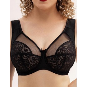 Бюстгальтер мягкий с широкими бретелями Honey H48-25-L черный, Цвет: черный, Размеры: 110D