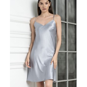 Шёлковая сорочка Mia-Amore ARGENTA 4230, Цвет: стальной, Размеры: 3XL