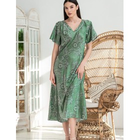 Длинная атласная сорочка Mia-Amore ELOISA 7488, Цвет: мятный, Размеры: 3XL