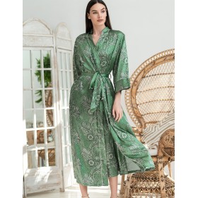 Длинный халат-кимоно Mia-Amore ELOISA 7489, Цвет: мятный, Размеры: 2XL/3XL