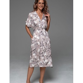 Длинная рубашка-халат Mia-Amore MAILA 5557, Цвет: серый, Размеры: 2XL