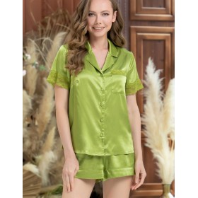 Атласный комплект с шортами Mia-Amore VALENTINO 7244 мохито, Цвет: мохито, Размеры: XS