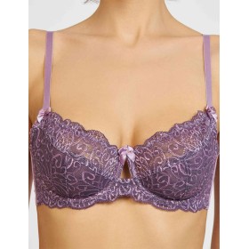 Бюстгальтер мягкий кружевной Simona M 484 серо-туман, Цвет: серо-туман, Размеры: 75E