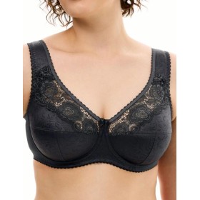 Бюстгальтер на широких бретелях Sermija PELAGEYA 191-25-L тёмный-графит, Цвет: тёмный-графит, Размеры: 75F