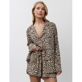 Вискозная пижама с шортами Aruelle ELISE, Цвет: светло-бежевый/капуч, Размеры: XS