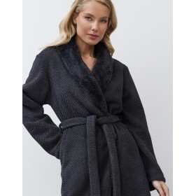 Халат с запахом Aruelle GEORGIA, Цвет: графит, Размеры: M